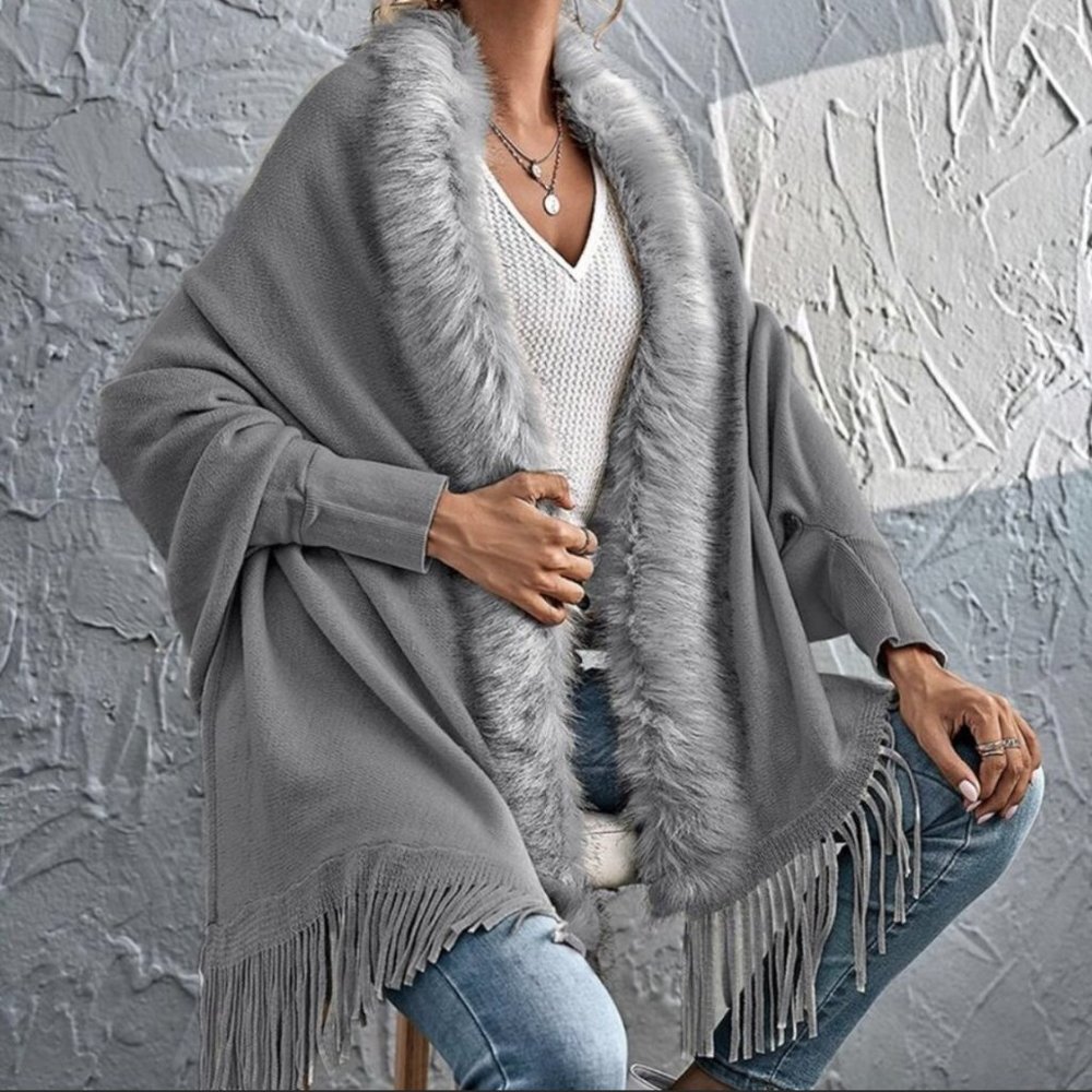 Vegan Fur Cardigan - Picture 3 of 11